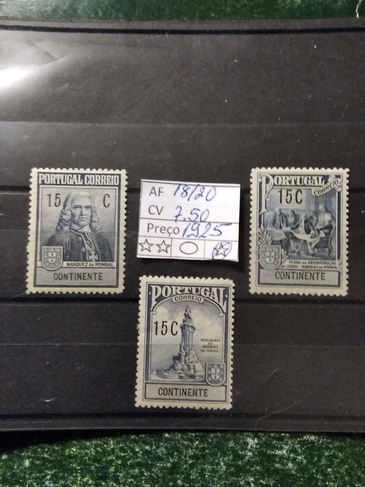 1925 Monumento Ao Marques De Pombal MLH *