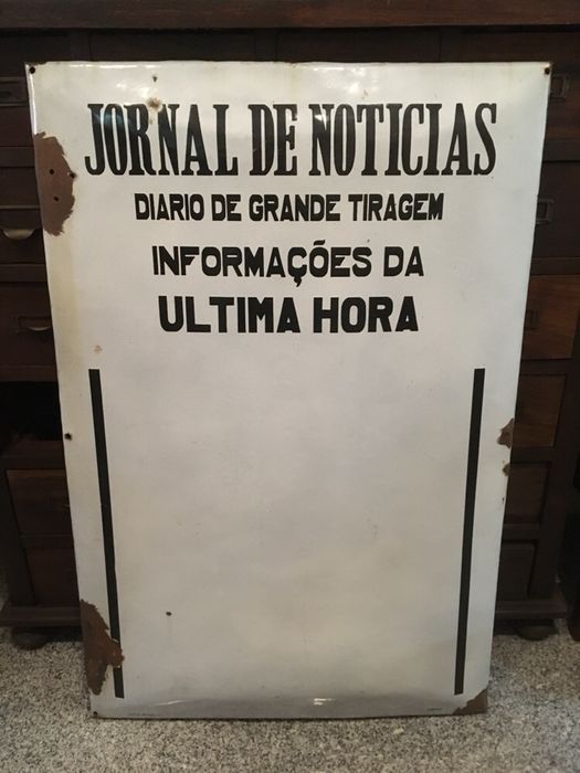 Placa esmaltada antiga e rara