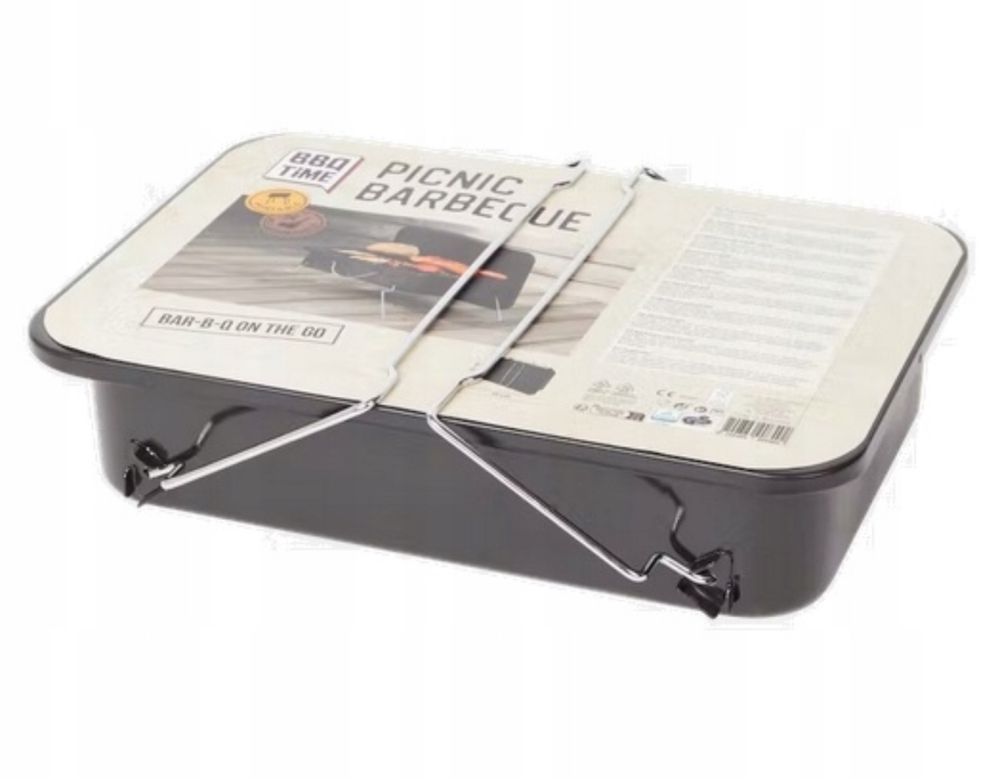 Grill turystyczny węglowy BBQ Time 35 x 25 cm