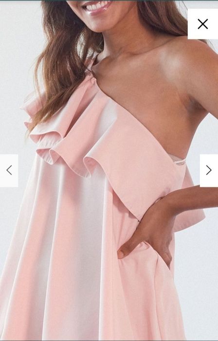 Sukienka NOWA Mohito M L różowa z falbanką hiszpanka na wesele komunię