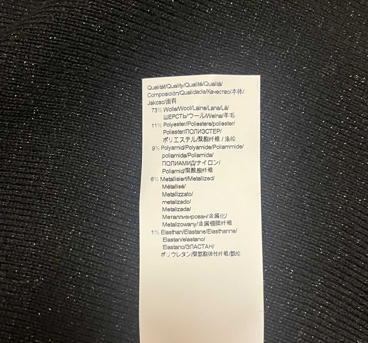 Wełniana czarna sukienka HUGO BOSS
