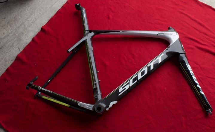 Scott foil xxl 61cm frameset rama widelec sztyca carbon karbon węglowa