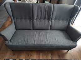 Sofa IKEA Strandmon 3-osob ,tapicerka szara Nordvalla - dowóz gratis