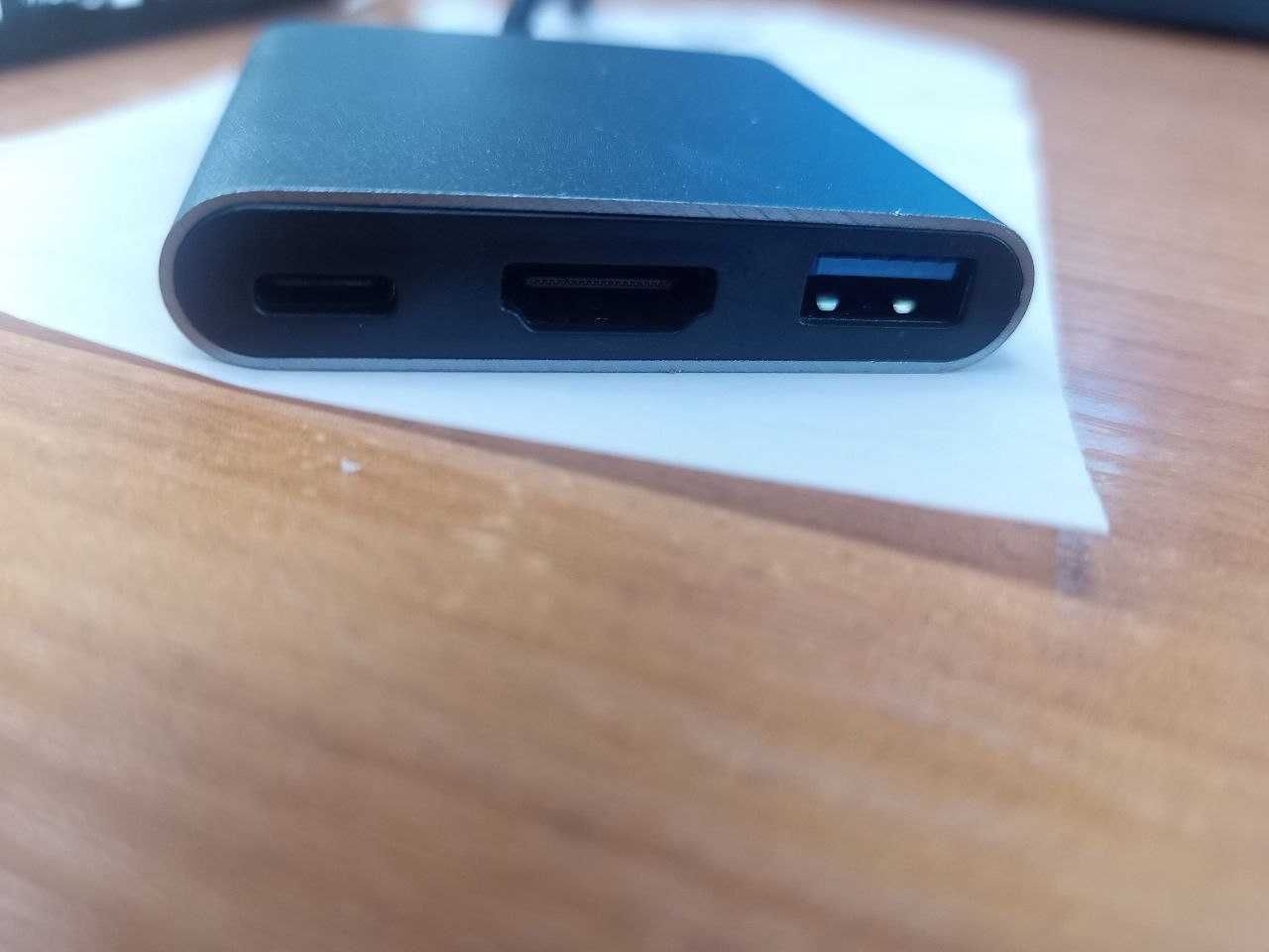 Type C на USB 3.0/TypeC зарядку/HDMI переходник разветвитель