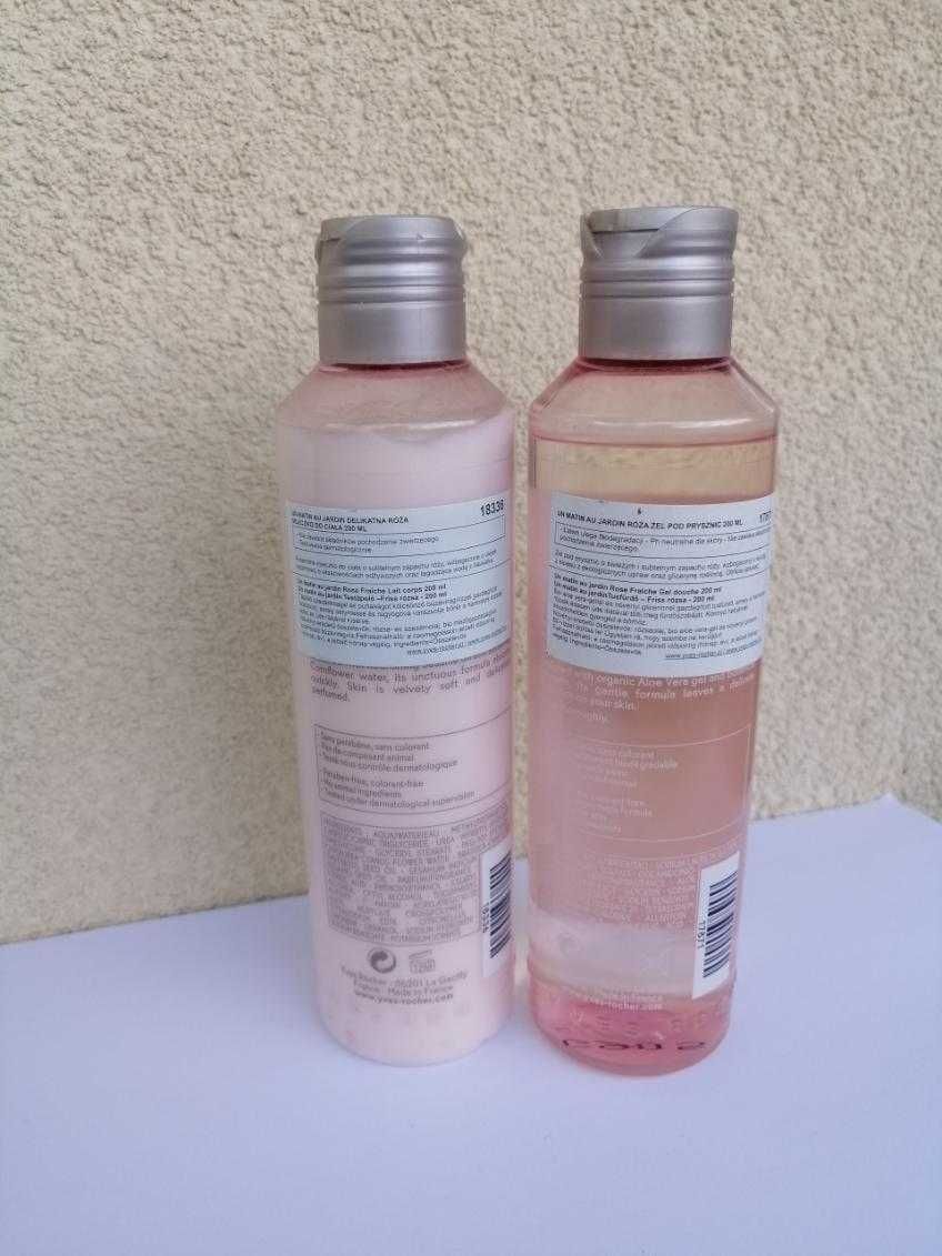 Zestaw Yves Rocher Fresh Rose mleczko 200ml. i żel 200m delikatna róża