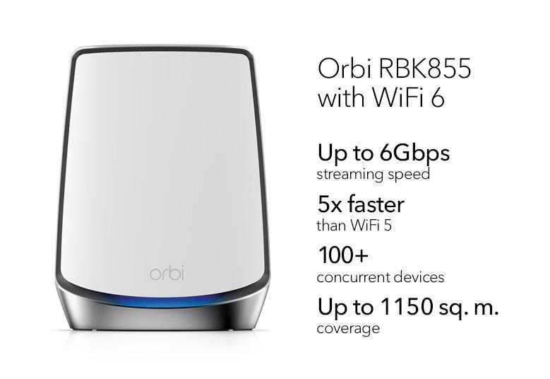 Sistema Mesh NETGEAR Orbi RBK855 AX6000 Wifi 6
