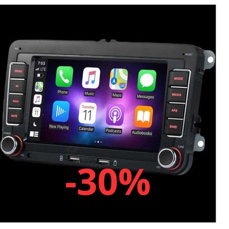 CARPLAY Radio samochodowe dla Volkswagen Golf 5 6 Passat B6 B7 Skoda