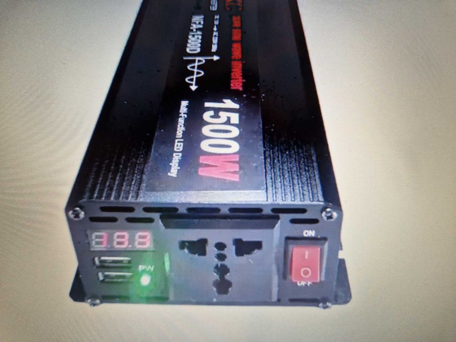 Автомобільний перетворювач інвертор UKC NFA 1500D 12v-220v