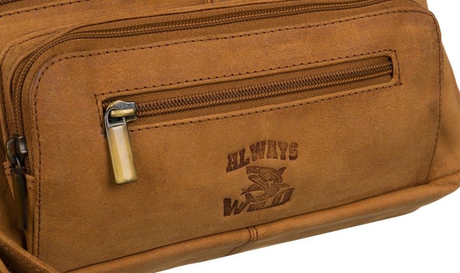 skórzana saszetka z wygodnym paskiem na rękę - always wild
