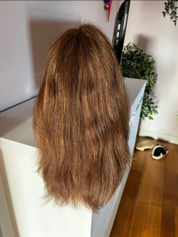 Peruca de cabelo natural