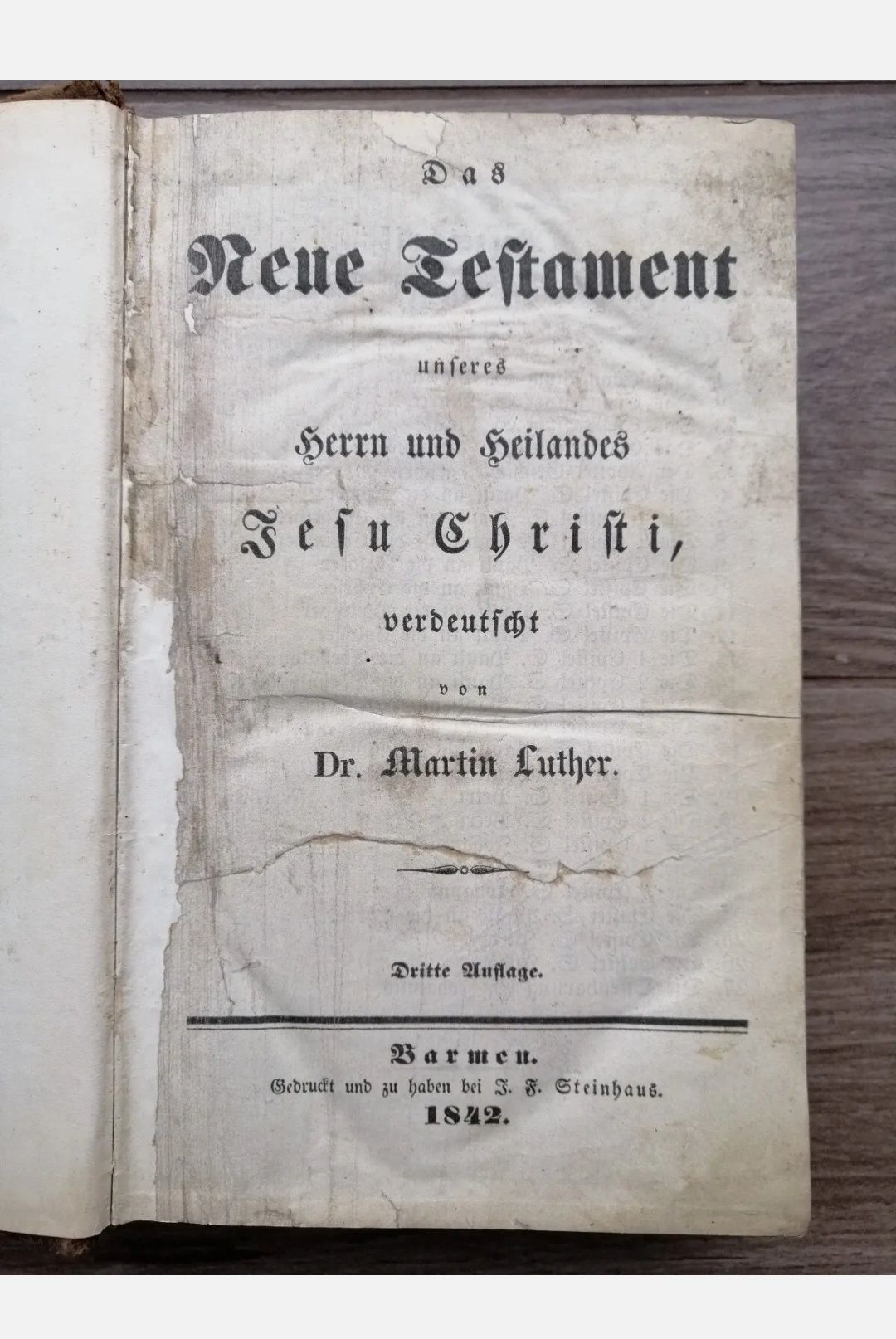 Nowy Testament 1842r. Martin Luther