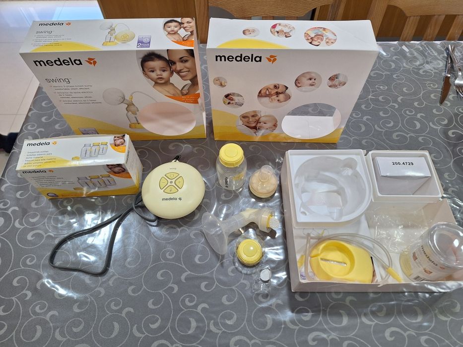 Bomba Tira Leite Medela Swing + 3 frascos