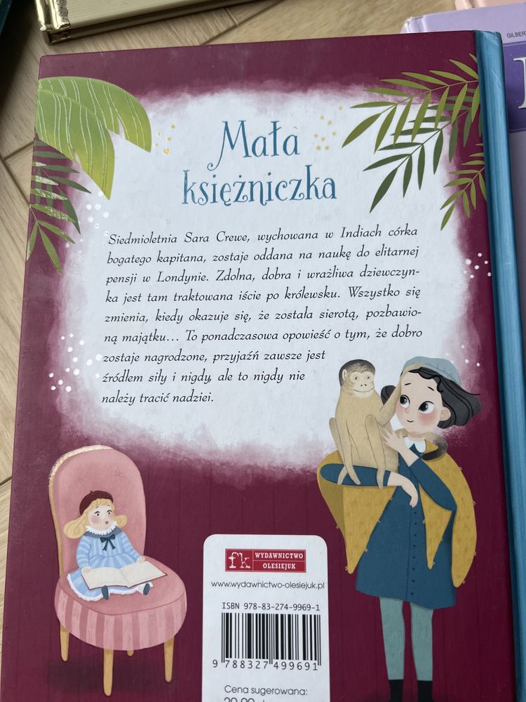 Książki 5 szt  , martynka , mala ksieżniczka i inne