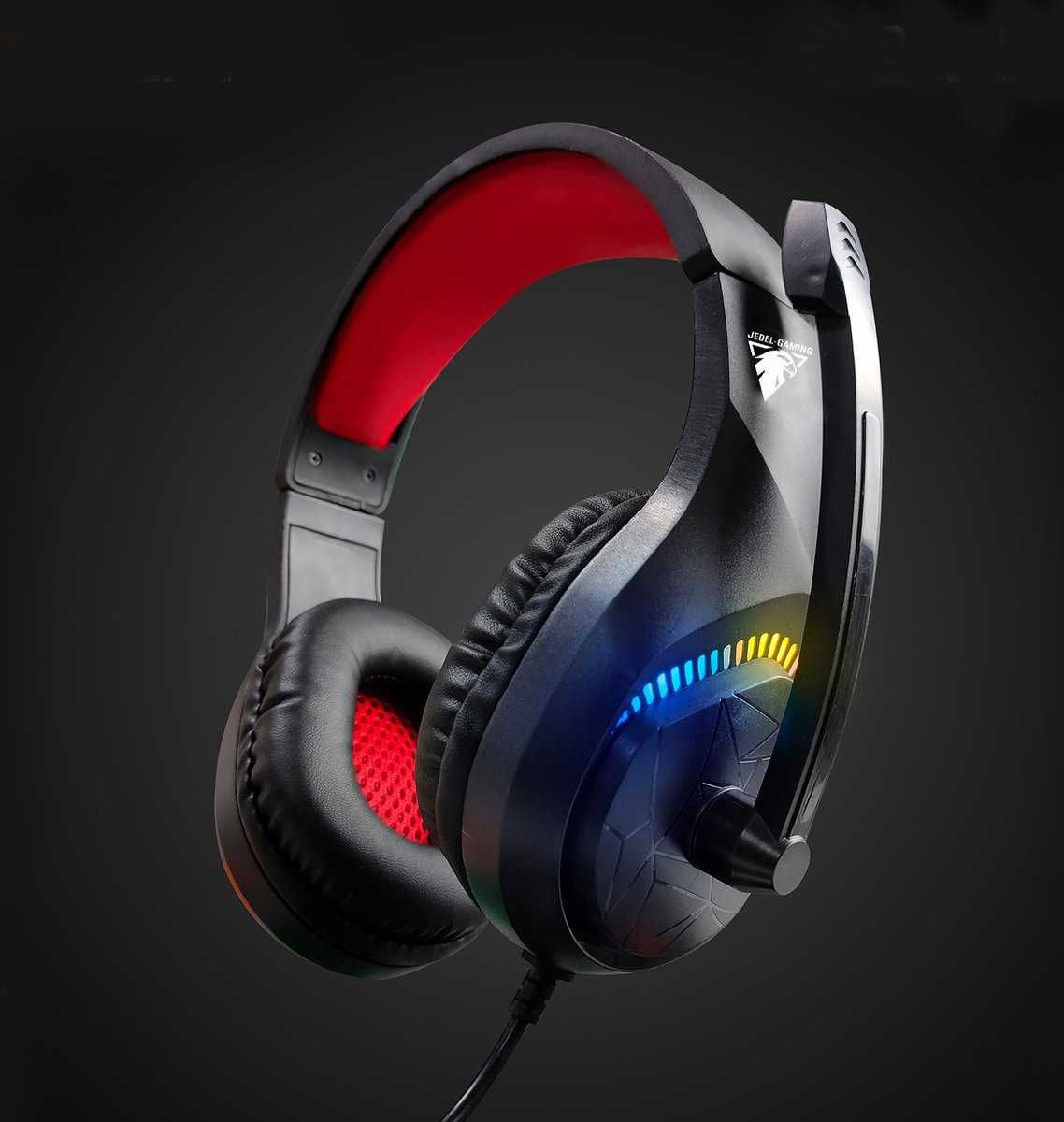 SŁUCHAWKI gamingowe przewodowe RGB z mikrofonem Jedel-Gaming s838