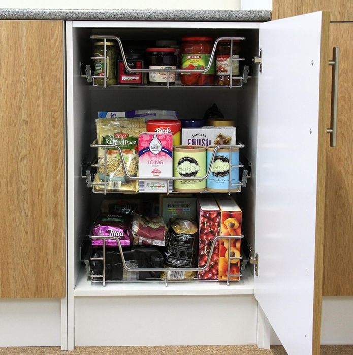 висувні кухонні кошики з м'яким закриттям, шафа шириною