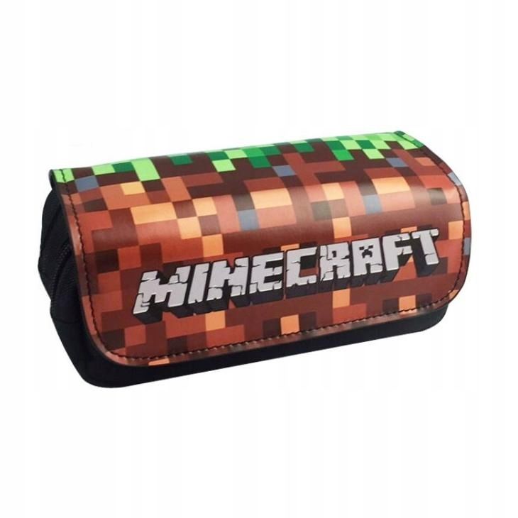 Piórnik MINECRAFT Szkolny dwukomorowy Czarny