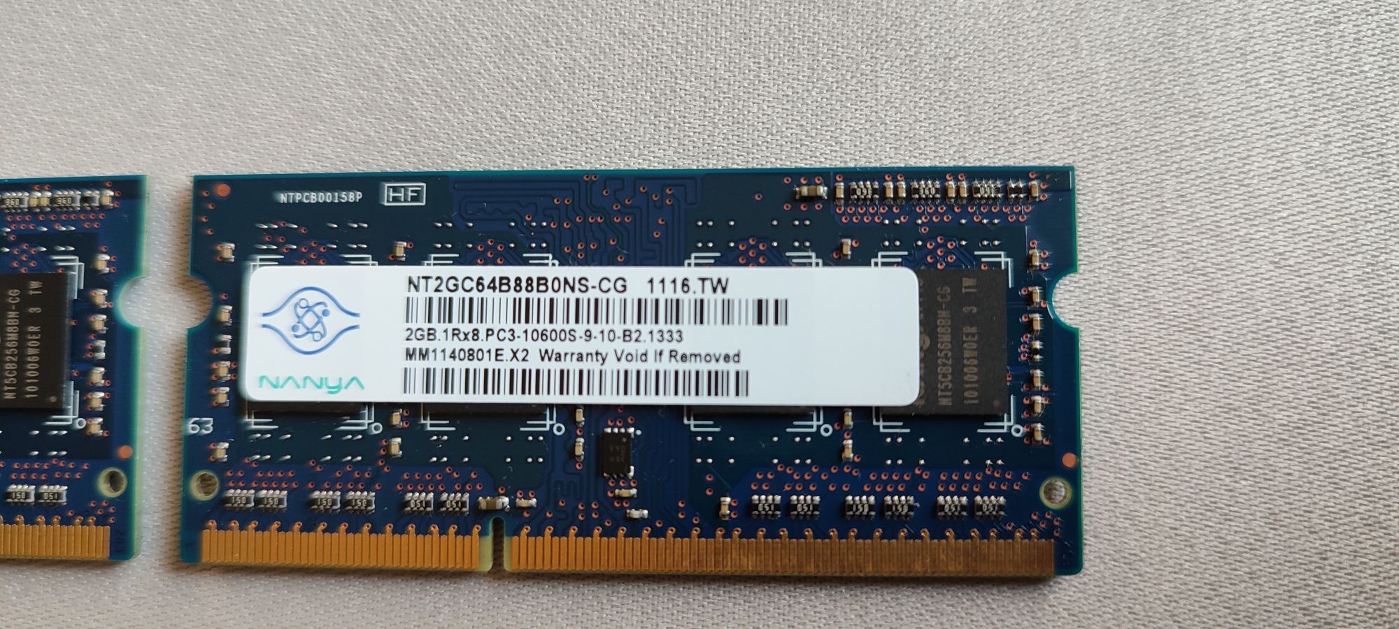 2x Pamięć do laptopa DDR3   4GB 2x2 GB