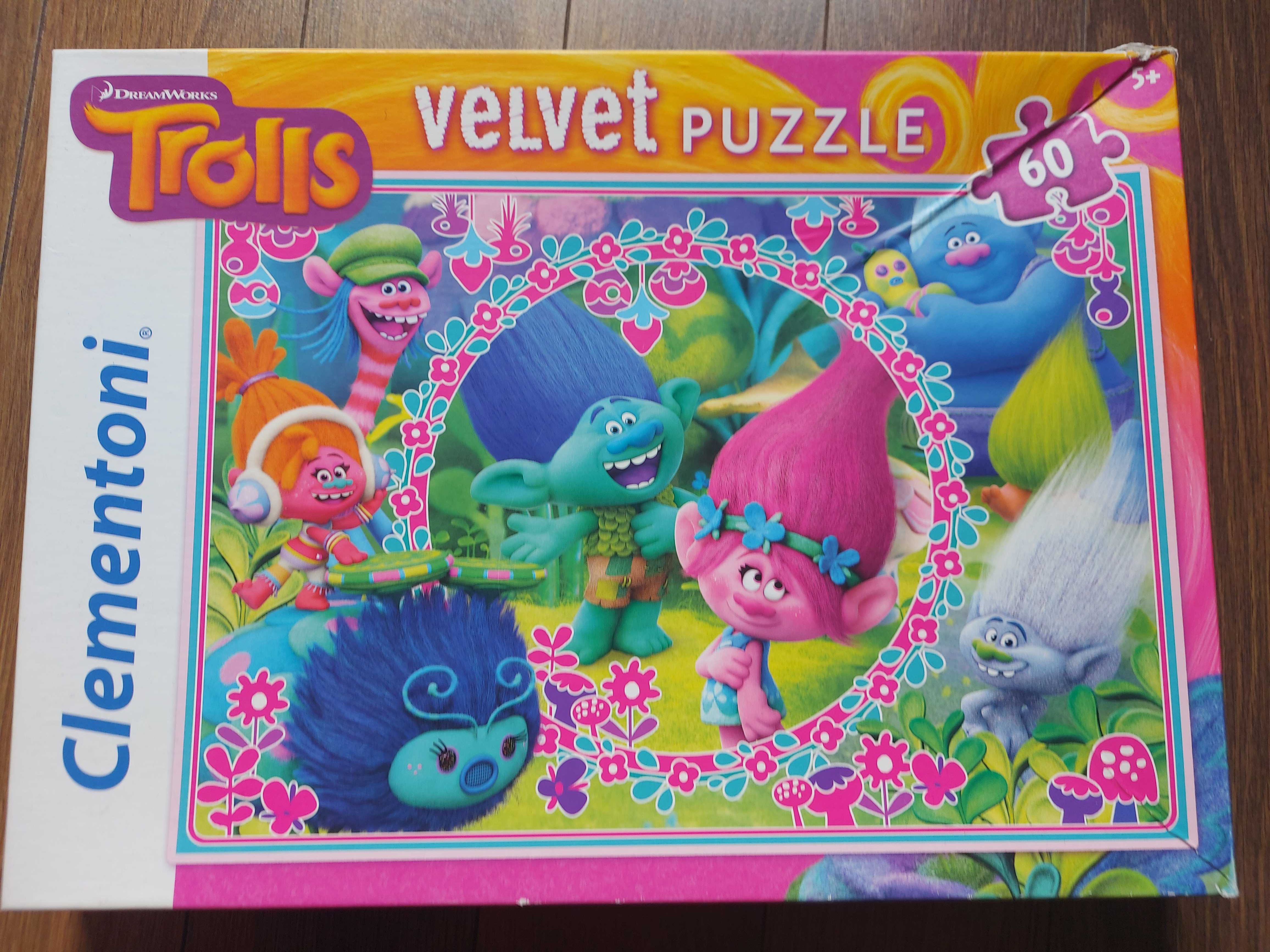 Velvet Puzzle Clementoni, 60 elementów Trolle