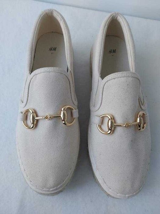 Полотняні жіночі еспадрільї h&m на платформі