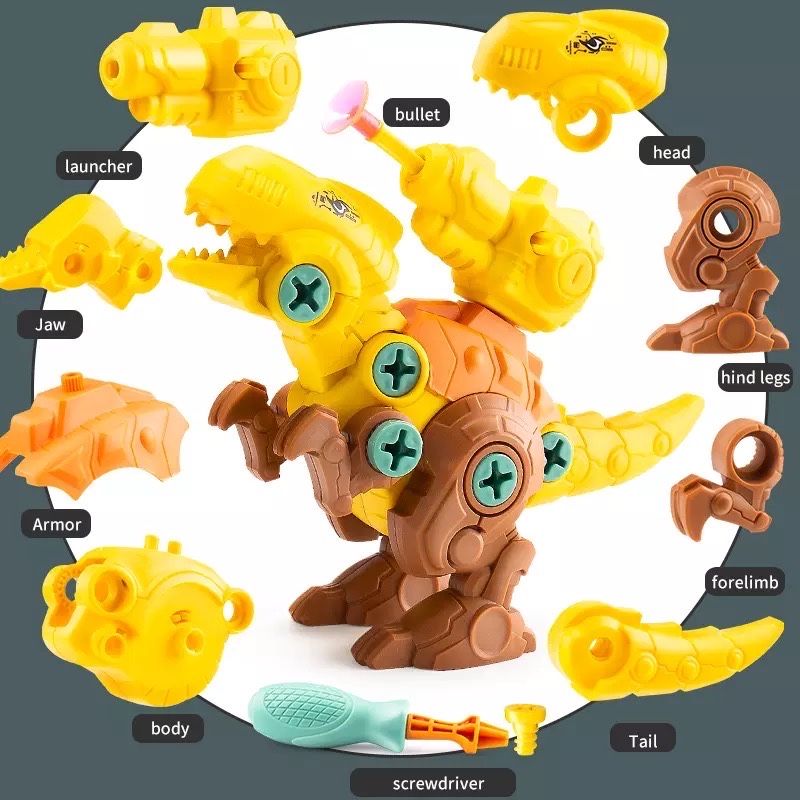Конструктор збірний розбірний динозавр інструменти розвиваюча іграшка