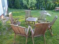 Krzesła stolik zestaw ogrodowy stół krzesło tekowe meble ogrodowe