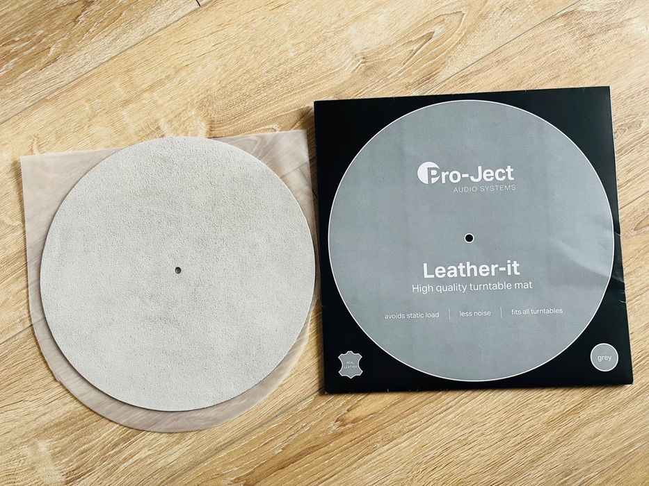 Pro-Ject Leather It mata skórzana do gramofonu / szara / NOWA