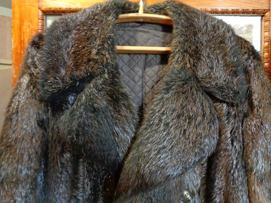 Редкая дорогая шуба мех бобра пальто меховое дубленка куртка Германия