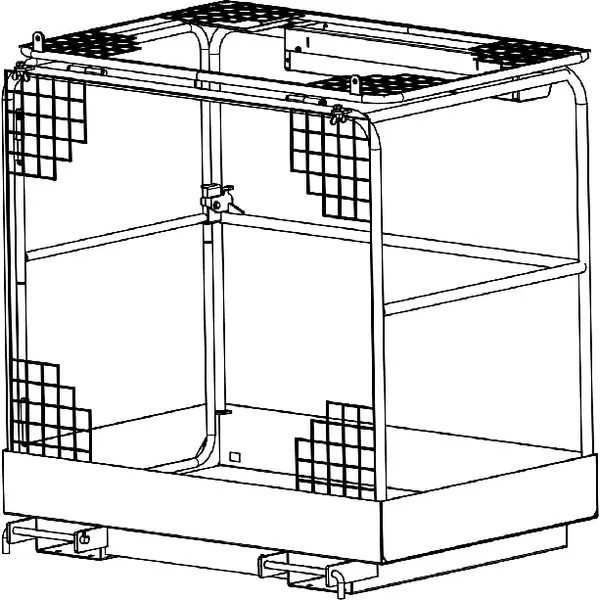 Cesto de segurança para 2 pessoas (max. 240 Kgs) para empilhador