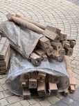 Tralki drewniane retro vintage 6x6x95+5 24 szt.