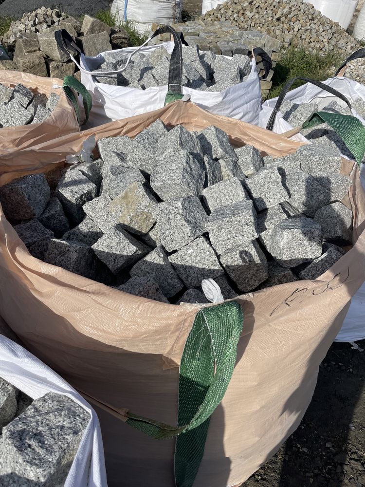 KOSTKA GRANITOWA SZARA 4x6, 7x9, 8x11 Ruda Granit Kamień Bruk Warszawa