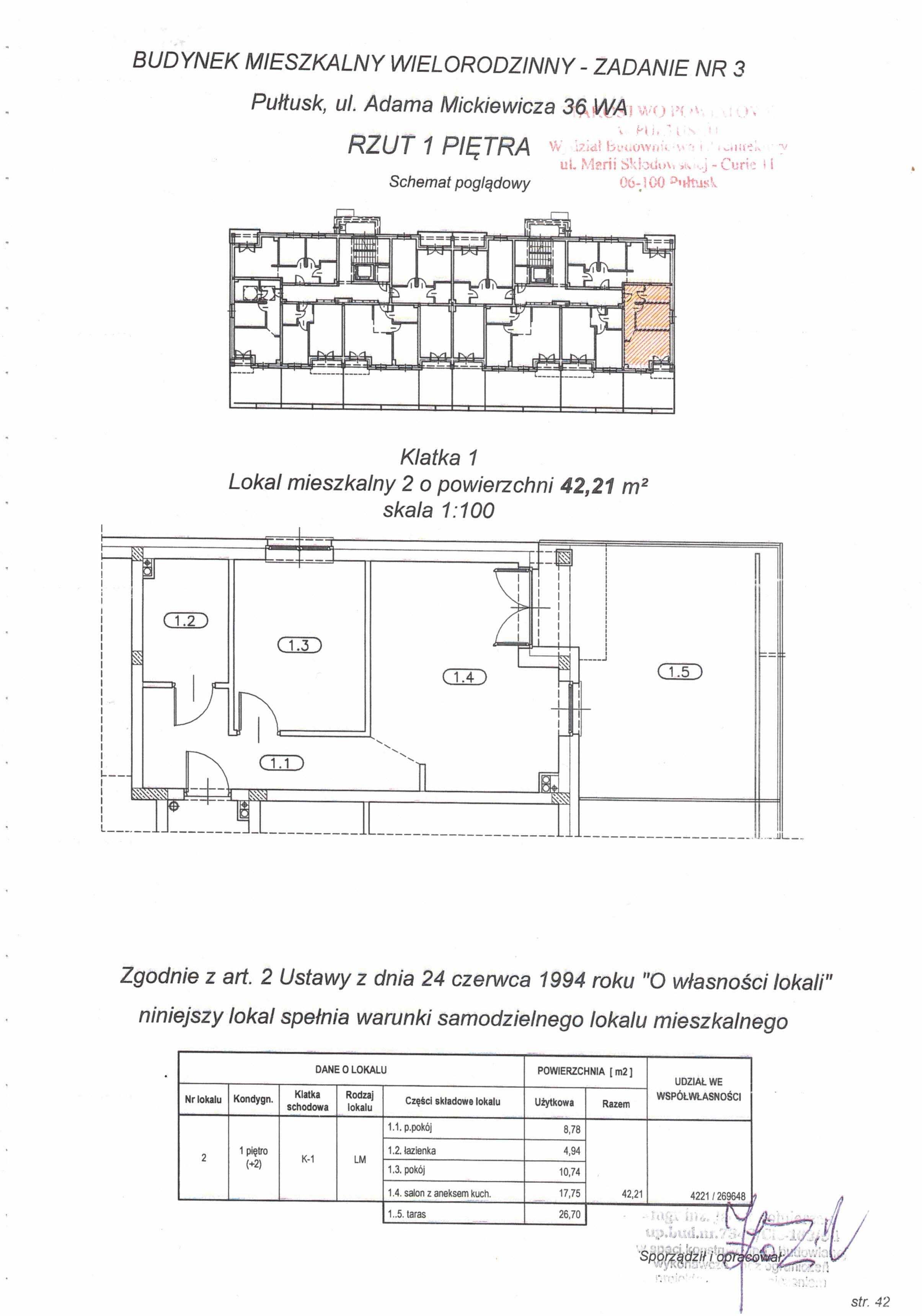 Nowe Mieszkanie w Pułtusku z dużym tarasem (26,7 m²)