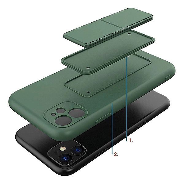 Wozinsky Kickstand Case elastyczne silikonowe etui z podstawką Samsung