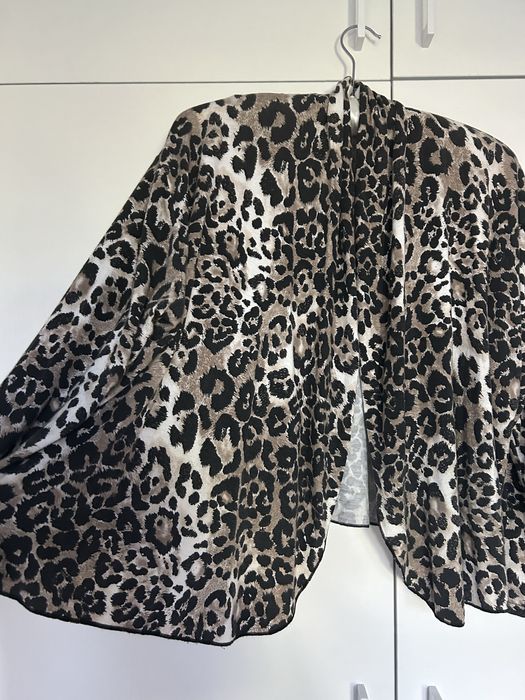 Oryginalne wdzianko bolerko zwierzęcy print Papaya