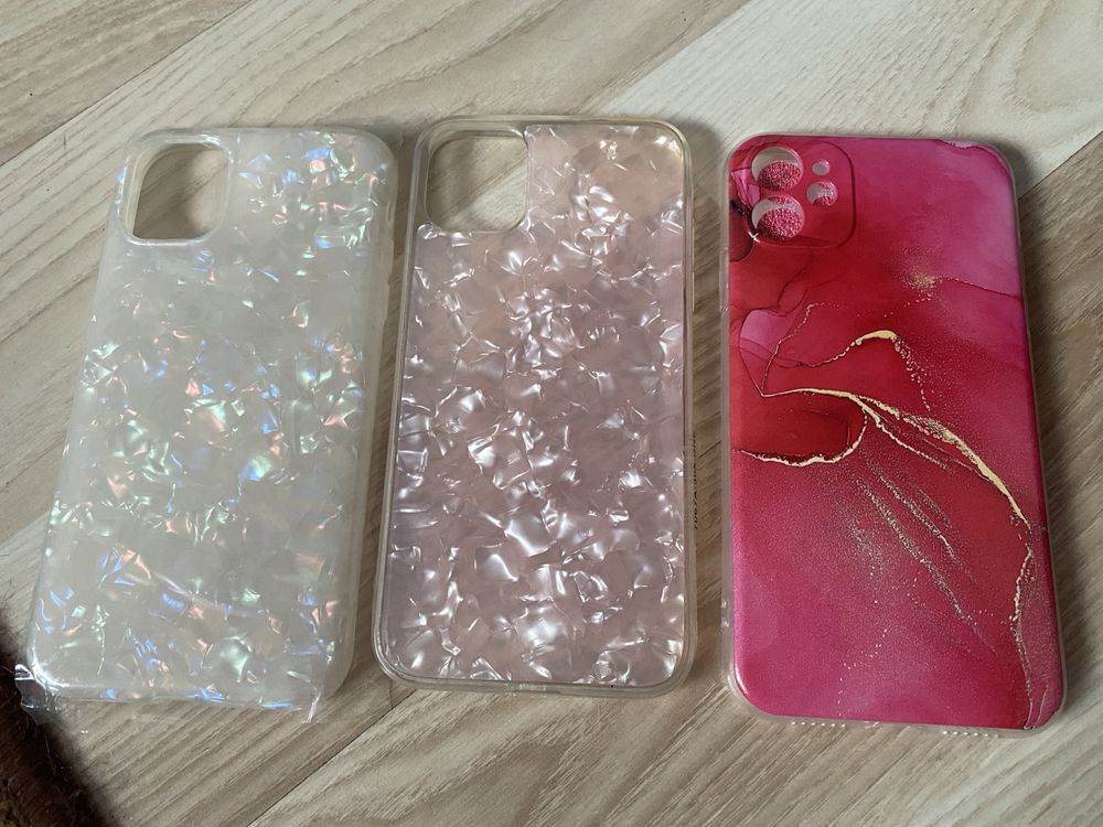 Etui pokrowiec iphone 11/XR holo czerwony przezroczysty