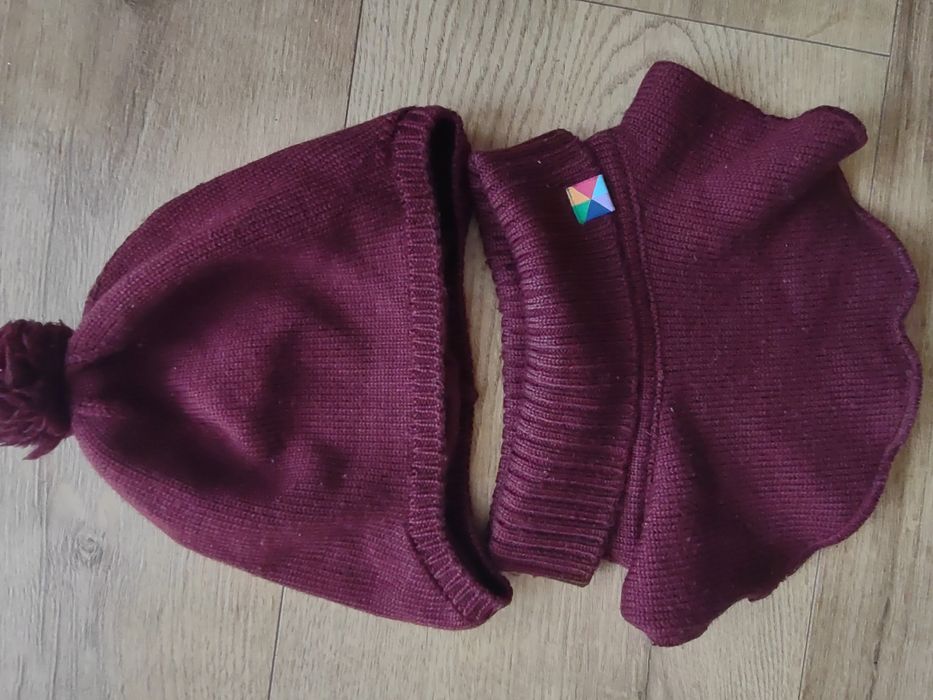 Czapka i komin, 46-50 cm, 12-36 m, My basic, welna merino