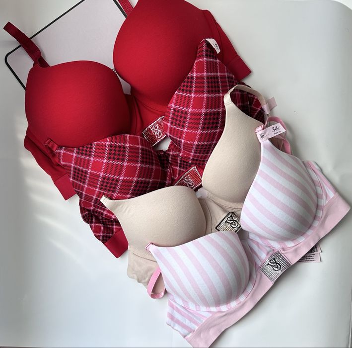 Оригінал Набір Victoria's secret, комплект VS, бюст VS, трусики pink