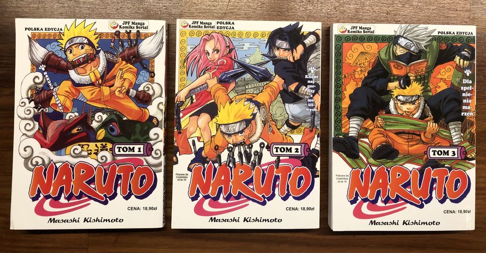 Komiksy Naruto tom 1-3