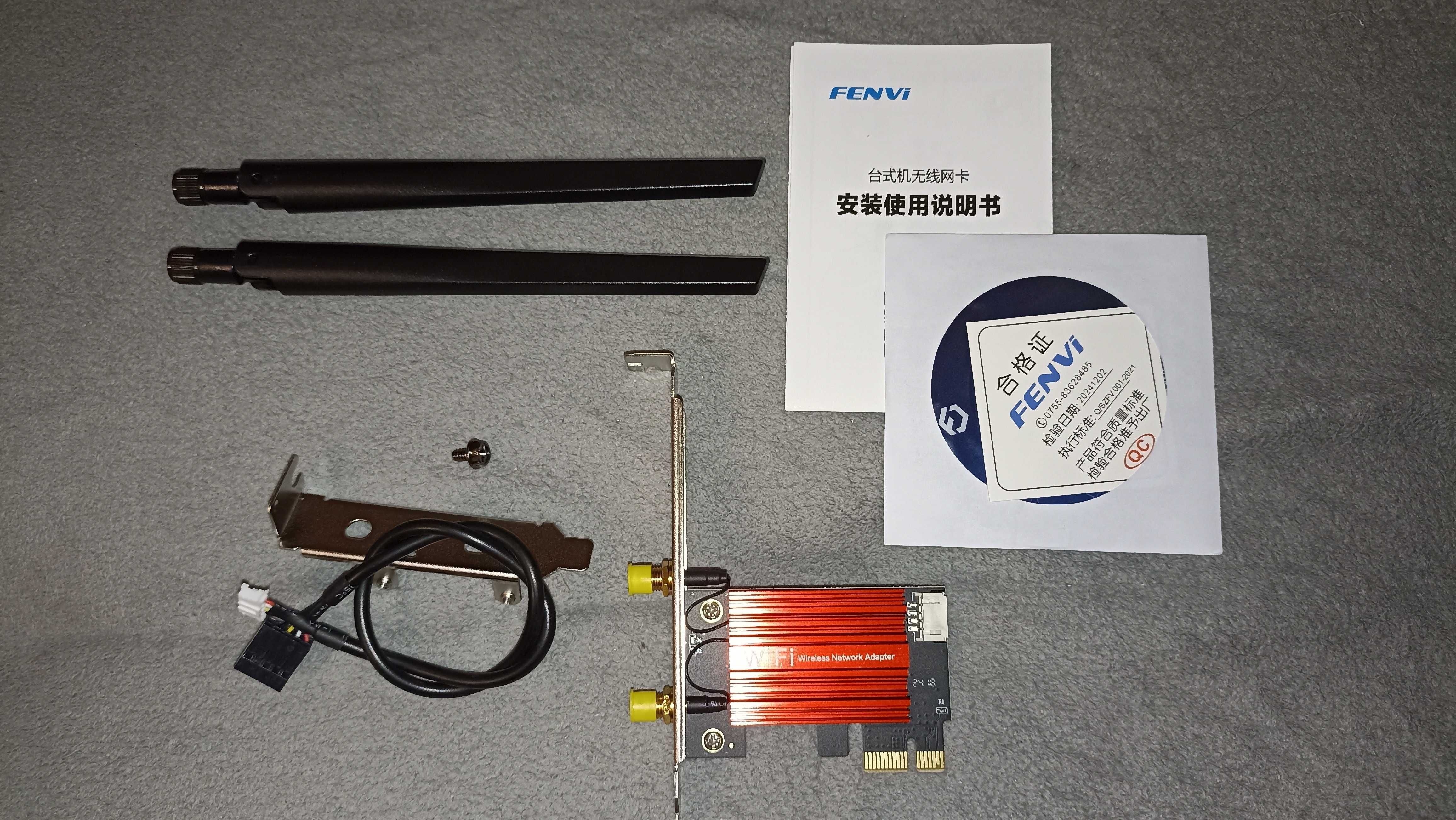 Wi-Fi адаптер FENVI 1200Mbps PCI-E 2.4Ghz/5Ghz (+Bluetooth 4.0)