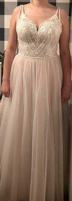 suknia ślubna, Kaledonia, perełki, literka A