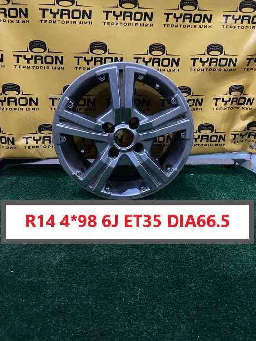Диск R14 4*98 6J ET35 DIA66.5 новий 1шт
