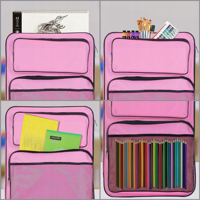 a3 art portfolio plecak do szkoły teczka torba wodoodporny różowy etui