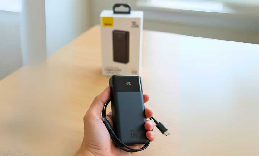 Powerbank Baseus 20000mAh 20W QC PD bezpieczne zasilanie do samolotu