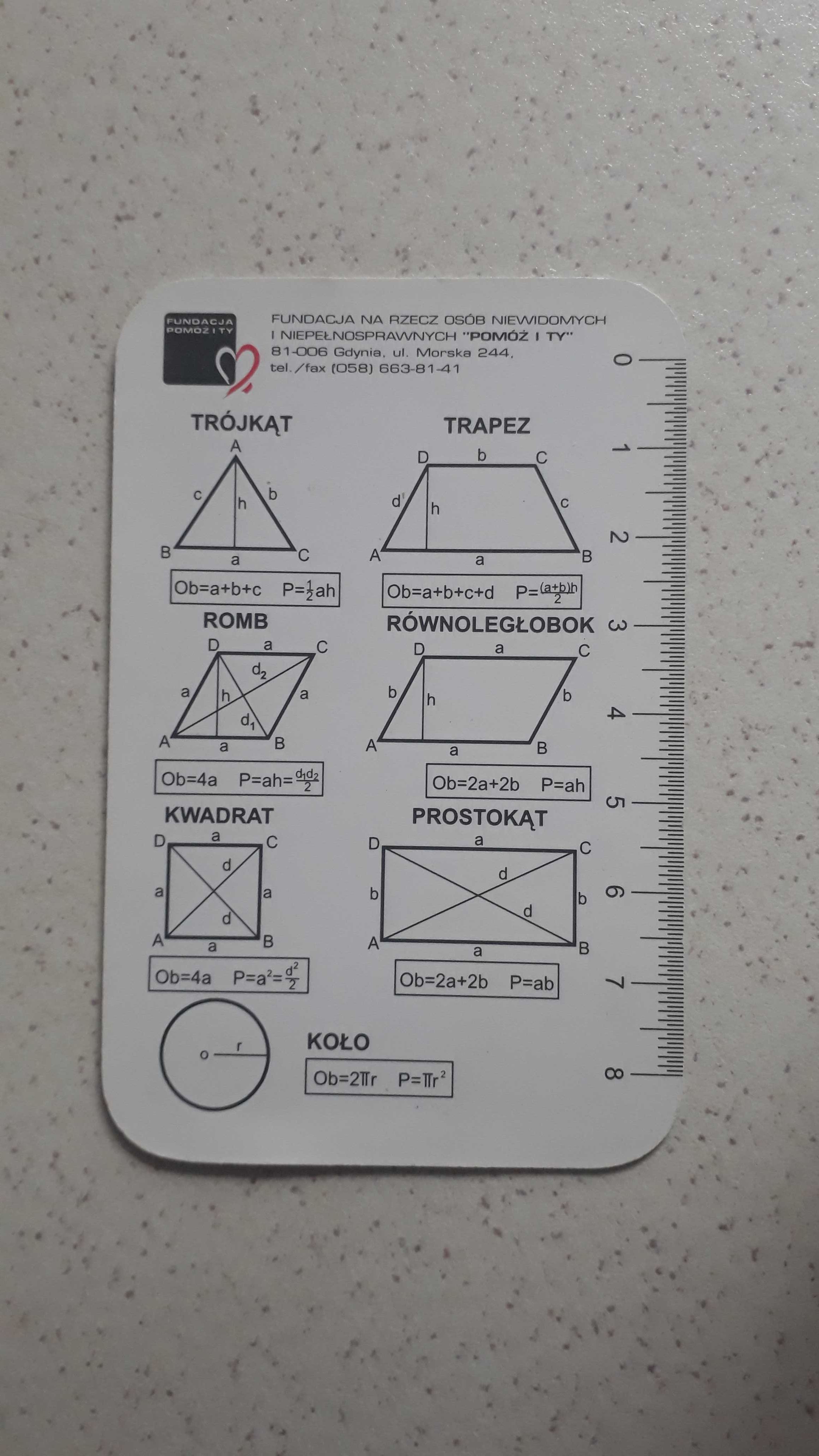 Ściągi kieszonkowe geometria, części mowy