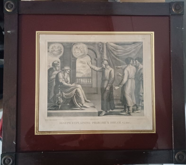 Gravura antiga com moldura