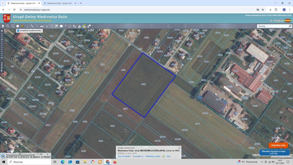 działka Niedrzwica duża ul Przechodnia