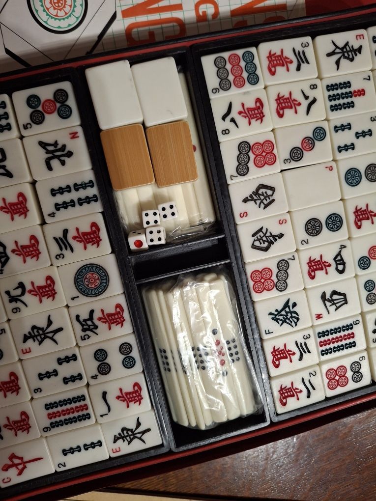 Mah jong antigo na caixa novo