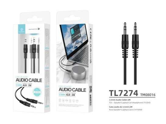 Cabo Audio Pvc Od3.0 2M Preto