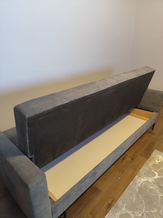 Wersalka szara zamsz / welur