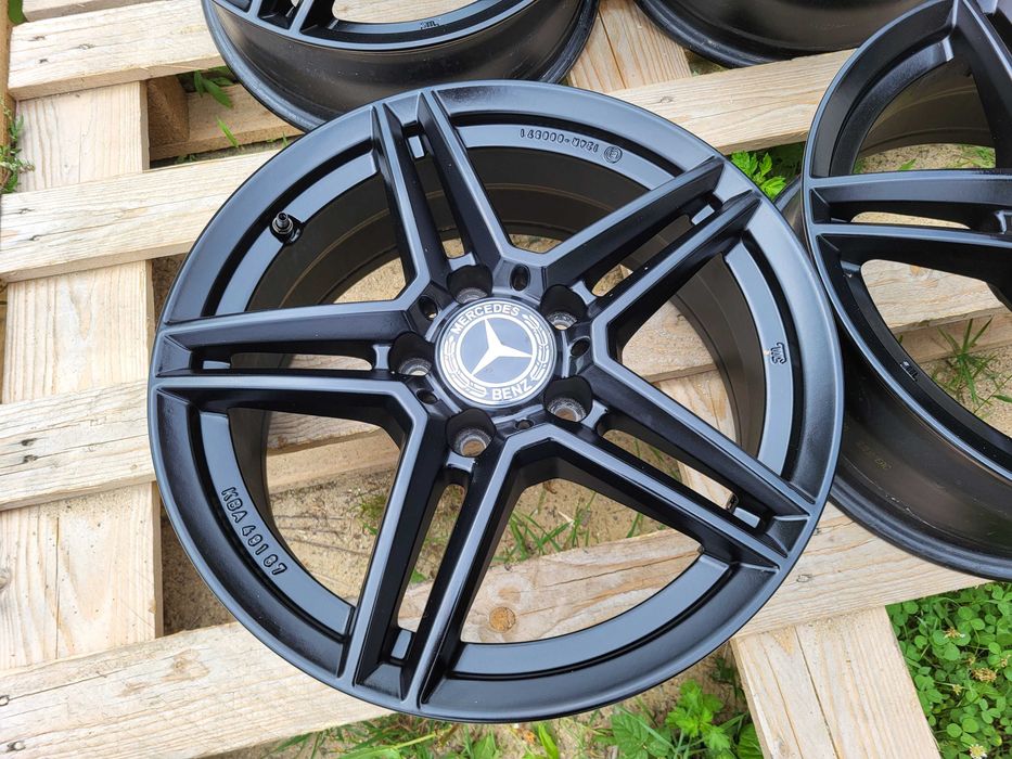 [1159] Felgi aluminiowe 16 Cali 5x112 ET38 Mercedes CZUJNIKI BLACK AMG