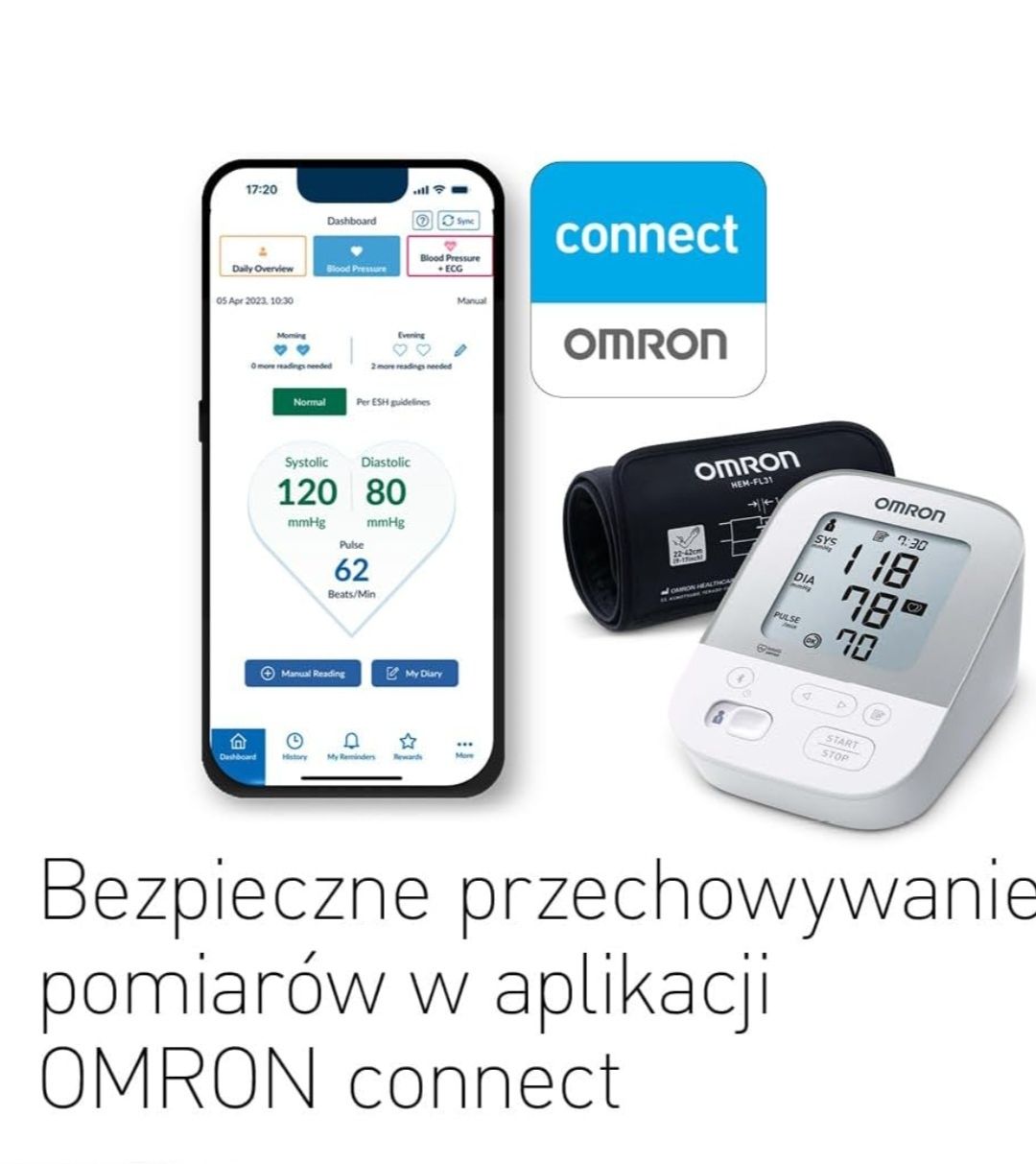 Ciśnieniomierz Omron X4 Smart naramienny Bluetooth pomiar ciśnienia ap